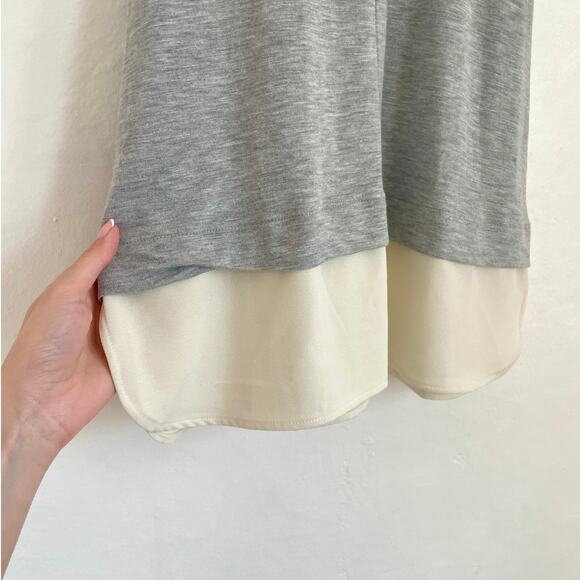 J. Crew - Gray Drapey Tank Top with Silky Hem - Picture 3 of 6